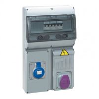 Logo Coffret 2 prises p17 - ip44 - avec disj et transfo - 1x2p + 1x2p+t 16 a 058920