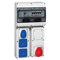 Logo Coffret 4 prises p17 - ip44 - avec disj + inter diff (2p+t/2p+t nfc/ 3p+t) 058935