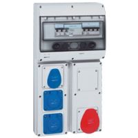 Logo Coffret 4 prises p17 - ip44 - avec disj + inter diff (2p+t/2p+t nfc/ 3p+n+t) 058936