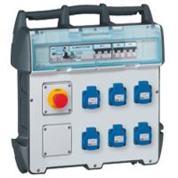 Logo Coffret de chantier p17 - ip 44 - env. ik 09 - 16 a - 400 v~ - 6 prises nfc 058950