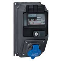 Logo Coffret monoprise hypra - ip44 - 16 a - 200/250 v~ - 2p+t - avec disj diff 059207