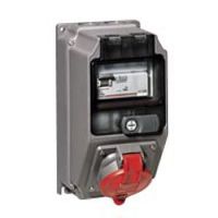 Logo Coffret monoprise hypra - ip44 - 32 a - 380/415 v~ - 3p+n+t - avec disj diff 059259