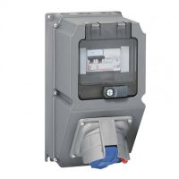 Logo Coffret monoprise hypra - ip44 - 63 a - 380/415 v~ - 3p+n+t - prisinter+disj dif 059289