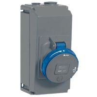 Logo Socle prise saillie simple hypra -ip66/67-55 - 63a - 200/250 v~ - 3p+t 059337