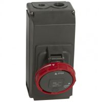 Logo Socle prise saillie simple hypra -ip66/67-55 - 63a - 380/415 v~ - 3p+n+t 059438