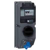 Logo Coffret monoprise hypra - ip44 - 32 a - 200/250 v~ - 2p+t- inter + disj diff 059605