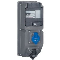 Logo Coffret multiprises hypra - ip44 - 2 prises 200/250 v~ - disj diff 059865