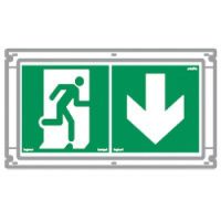 Logo Kit de 2 �tiquettes d'�vacuation amovibles et recyclable baes d'�vacuation eco 062686