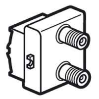 Logo Prise double pour r�seaux cabl�s c�liane - ''f'' - � visser 067399