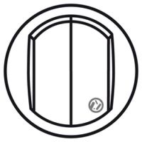 Logo Enjoliveur antimicrobien cliane - double vv / double poussoir - blanc 067741