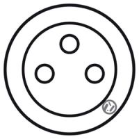 Logo Enjoliveur antimicrobien c�liane - prise 2p/2p+t - blanc 067744