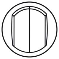 Logo Enjoliveur double c�liane - ip 44 - pour 2 r�f. 0 670 01/31 - blanc 067802