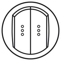 Logo Enjoliveur double � voyant c�liane - ip 44 - pour 2 r�f. 0 670 01/31 - blanc 067804