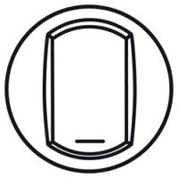 Logo Enjoliveur c�liane - vv / poussoir avec porte �tiquette - doigt large blanc 068014