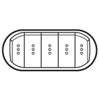 Logo Enjoliveur c�liane - vv / poussoir 5 cdes compactes � voyant - doigt large blanc 068020