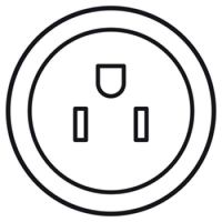 Logo Enjoliveur c�liane - prise 2p+t standard us - blanc 068137