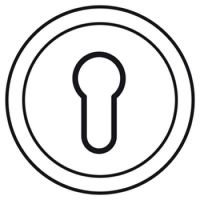 Logo Enjoliveur c�liane - poussoir � cl� 3 positions - blanc 068157