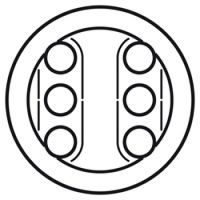 Logo Enjoliveur c�liane - double prises rca - blanc 068214