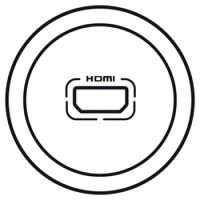 Logo Enjoliveur c�liane - prise audio/video hdmi - blanc 068216