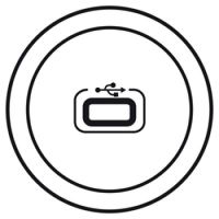 Logo Enjoliveur c�liane - prise usb - blanc 068253