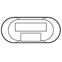 Logo Enjoliveur cliane - switch cuivre ethernet - blanc 068254