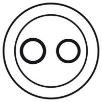 Logo Enjoliveur c�liane - prise pour r�seaux c�bl�s type ''f'' � visser - blanc 068287