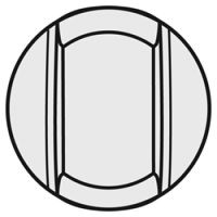 Logo Enjoliveur c�liane - va-et vient / poussoir � tirage - titane 068308