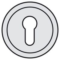 Logo Enjoliveur c�liane - poussoir � cl� 3 positions - titane 068457