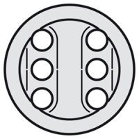 Logo Enjoliveur c�liane - double prises rca - titane 068514