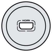 Logo Enjoliveur c�liane - prise audio/video hdmi - titane 068516