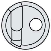 Logo Enjoliveur c�liane - prise t�l�phone rj 45 + tv simple - titane 068539