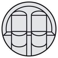 Logo Enjoliveur c�liane - prise double rj 45 - titane 068552