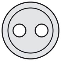 Logo Enjoliveur c�liane - prise pour r�seaux c�bl�s type ''f'' � visser - titane 068587