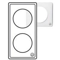 Logo Plaque c�liane - 2 postes - blanc antimicrobien 069002