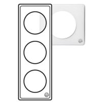 Logo Plaque c�liane - 3 postes - blanc antimicrobien 069003