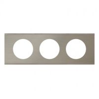 Logo Plaque c�liane - mati�res - 3 postes - inox bross� 069103