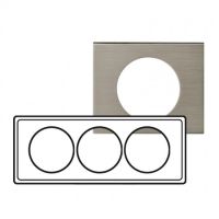 Logo Plaque c�liane - mati�res - 3 postes pour r�novation - inox bross� 069109