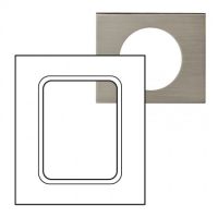 Logo Plaque c�liane - mati�res - pour �crans tactiles 3,5'' - inox bross� 069126