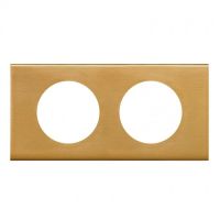 Logo Plaque c�liane - mati�res - 2 postes - bronze dor� 069132