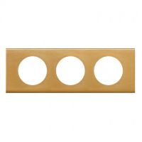 Logo Plaque c�liane - mati�res - 3 postes - bronze dor� 069133