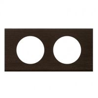 Logo Plaque c�liane - mati�res - 2 postes - teint� wengu� 069202