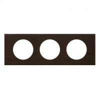 Logo Plaque c�liane - mati�res - 3 postes - teint� wengu� 069203