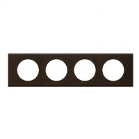 Logo Plaque c�liane - mati�res - 4 postes - teint� wengu� 069204