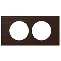 Logo Plaque c�liane - mati�res - 2 postes - pour r�novation - teint� wengu� 069208