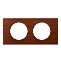 Logo Plaque c�liane - mati�res - 2 postes - acajou 069222