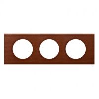 Logo Plaque c�liane - mati�res - 3 postes - acajou 069223