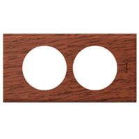 Logo Plaque c�liane - mati�res - 2 postes - pour r�novation - acajou 069228