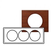 Logo Plaque c�liane - mati�res - 3 postes - pour r�novation - acajou 069229