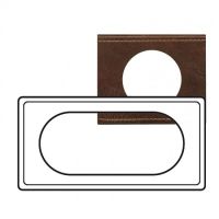 Logo Plaque c�liane - mati�res - 4/5 modules - cuir brun textur� 069405