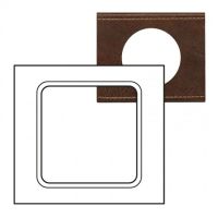 Logo Plaque c�liane - mati�res - grand format - cuir brun textur� 069407